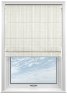 Laura Ashley Candy Stripe, Steel - Twist&Fit Roman Blind